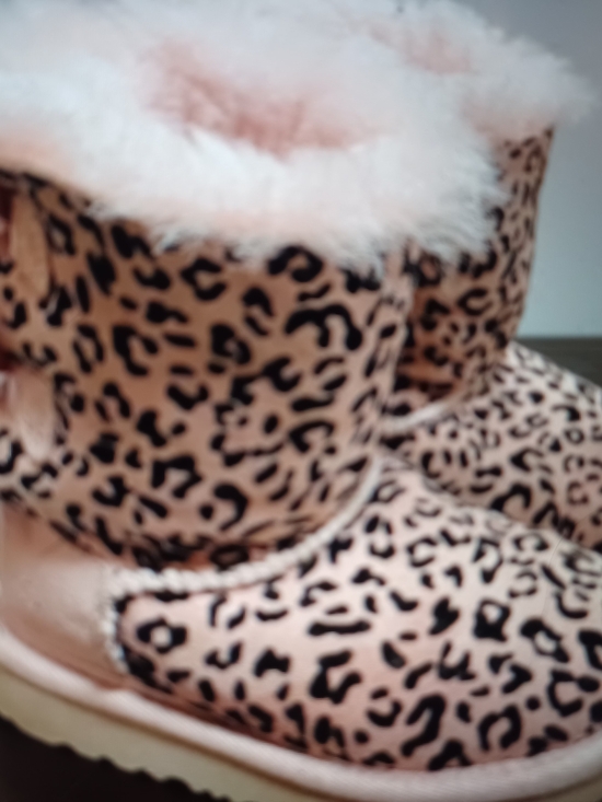 UGG Other - UGGS Kids Leopard Print Pink Faux-Fur Winter Boots--6
